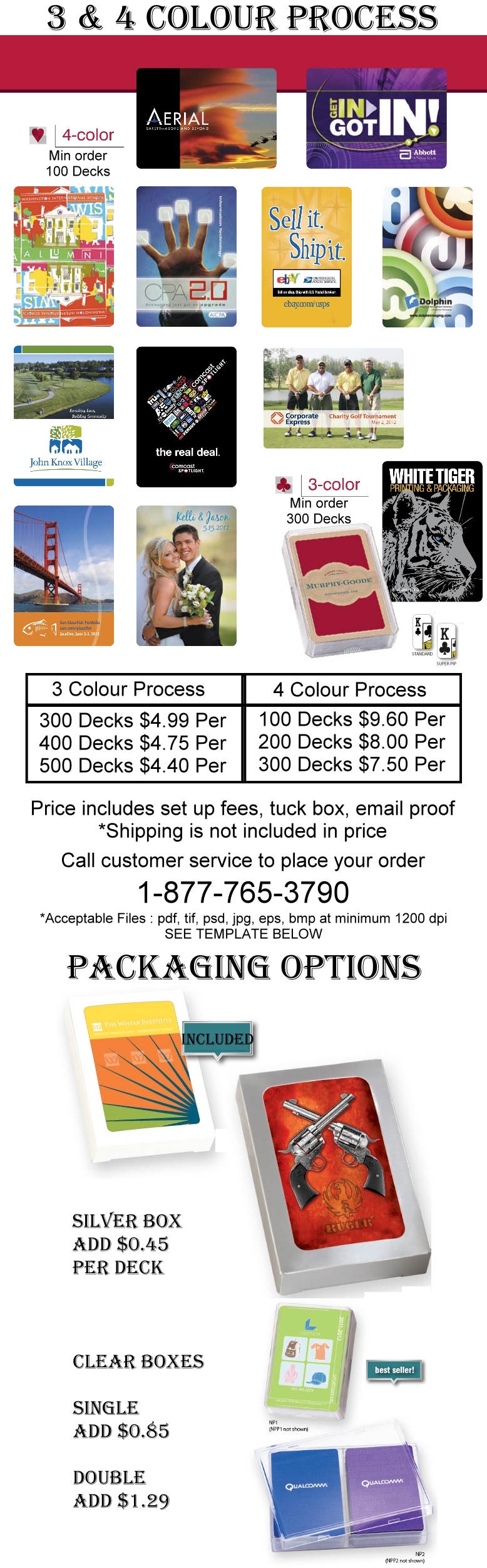 3 & 4 Colour Custom Cards 3 & 4 Colour Custom Cards