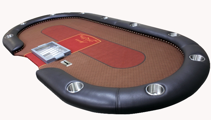 Custom built poker tables: Manhattan : with custom dye sublimated 