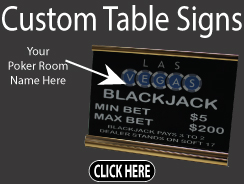 Custom Casino Table Signs