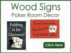 Wood Poker Room Signs