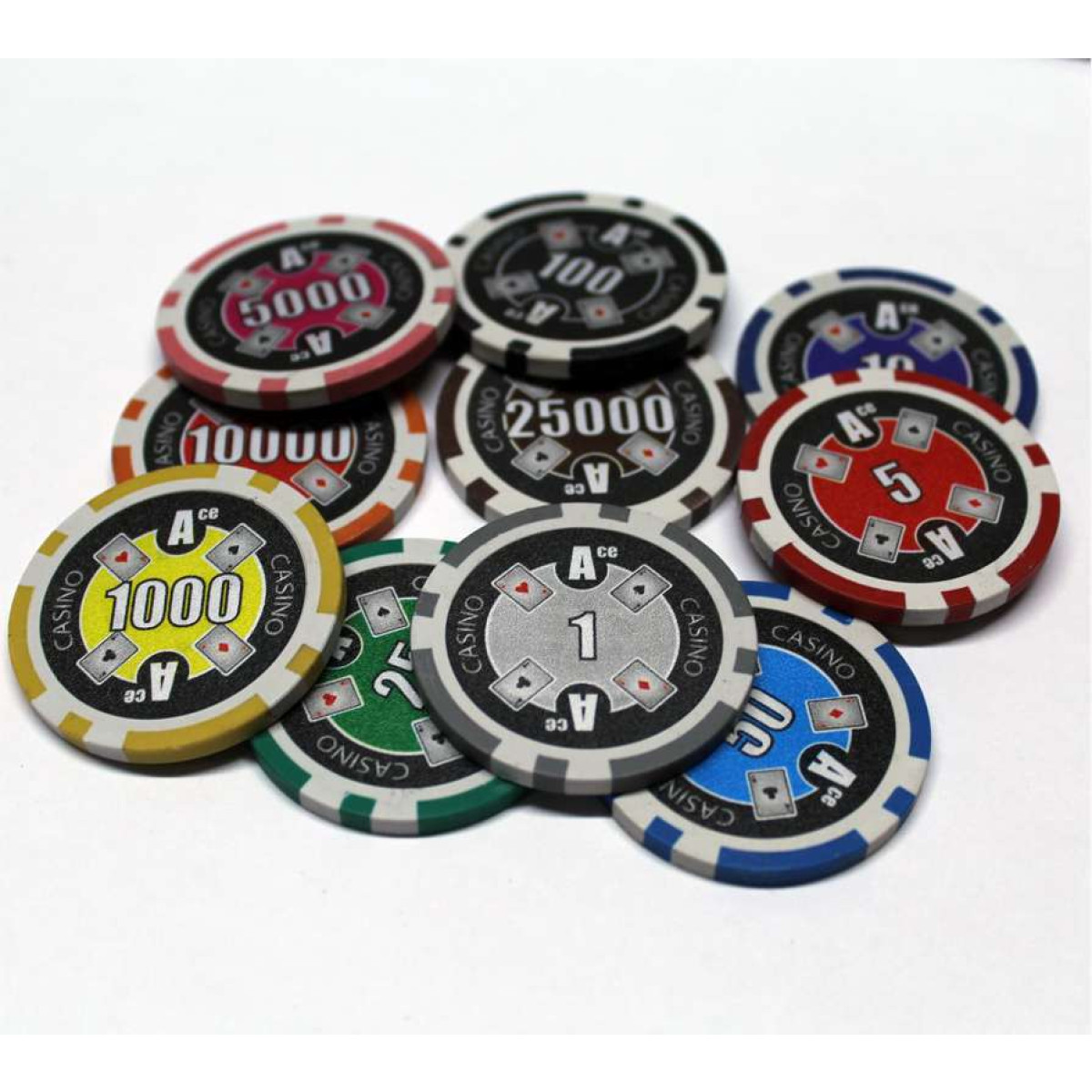 Casino Ace 14 gram poker chip set