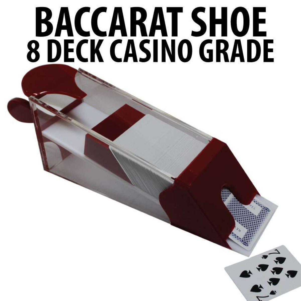 Acrylic Poker Card Dealing Shoe Professional Dealer for Home Blackjack Games