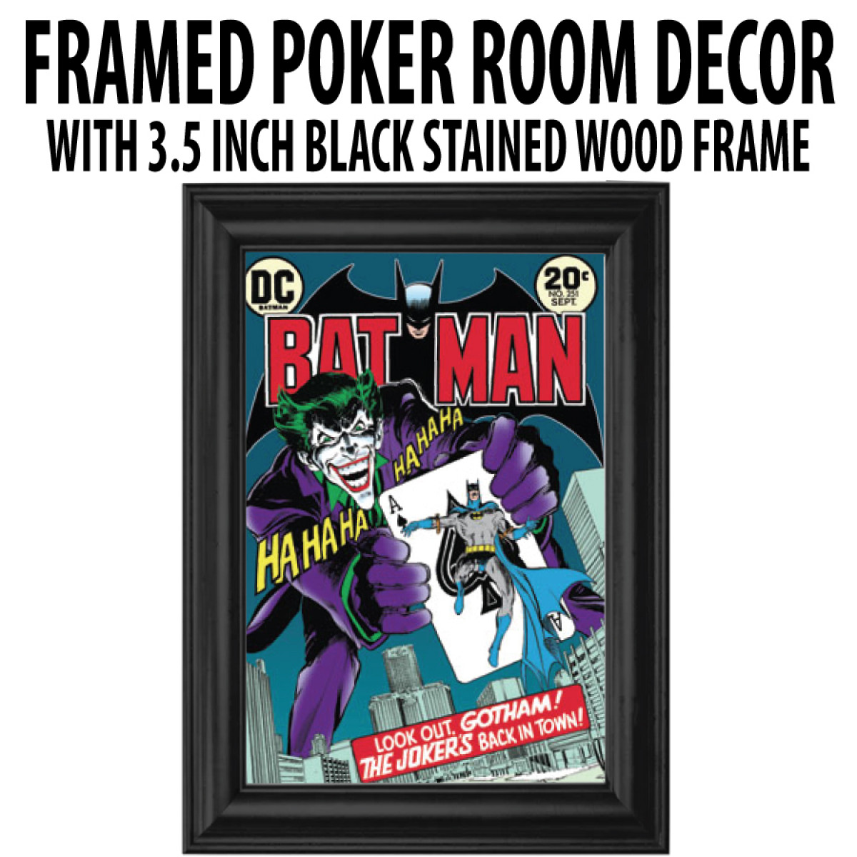 Batman and The Joker Framed Poster | Game Room Décor