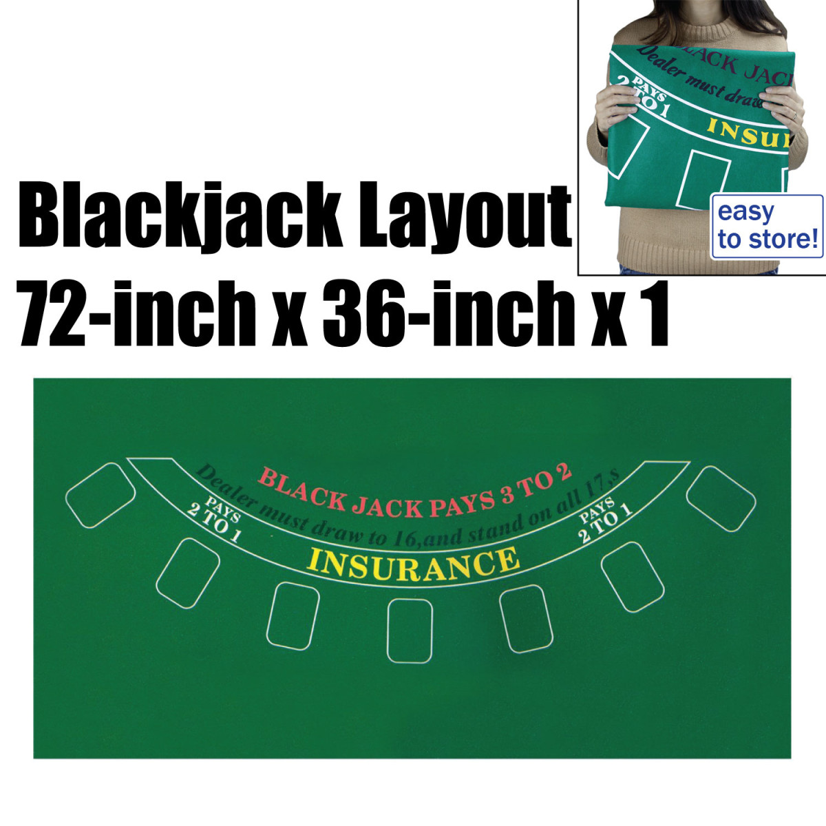 Ultimate Blackjack Kit with Poker Chips, Felt Layout, 6 Deck