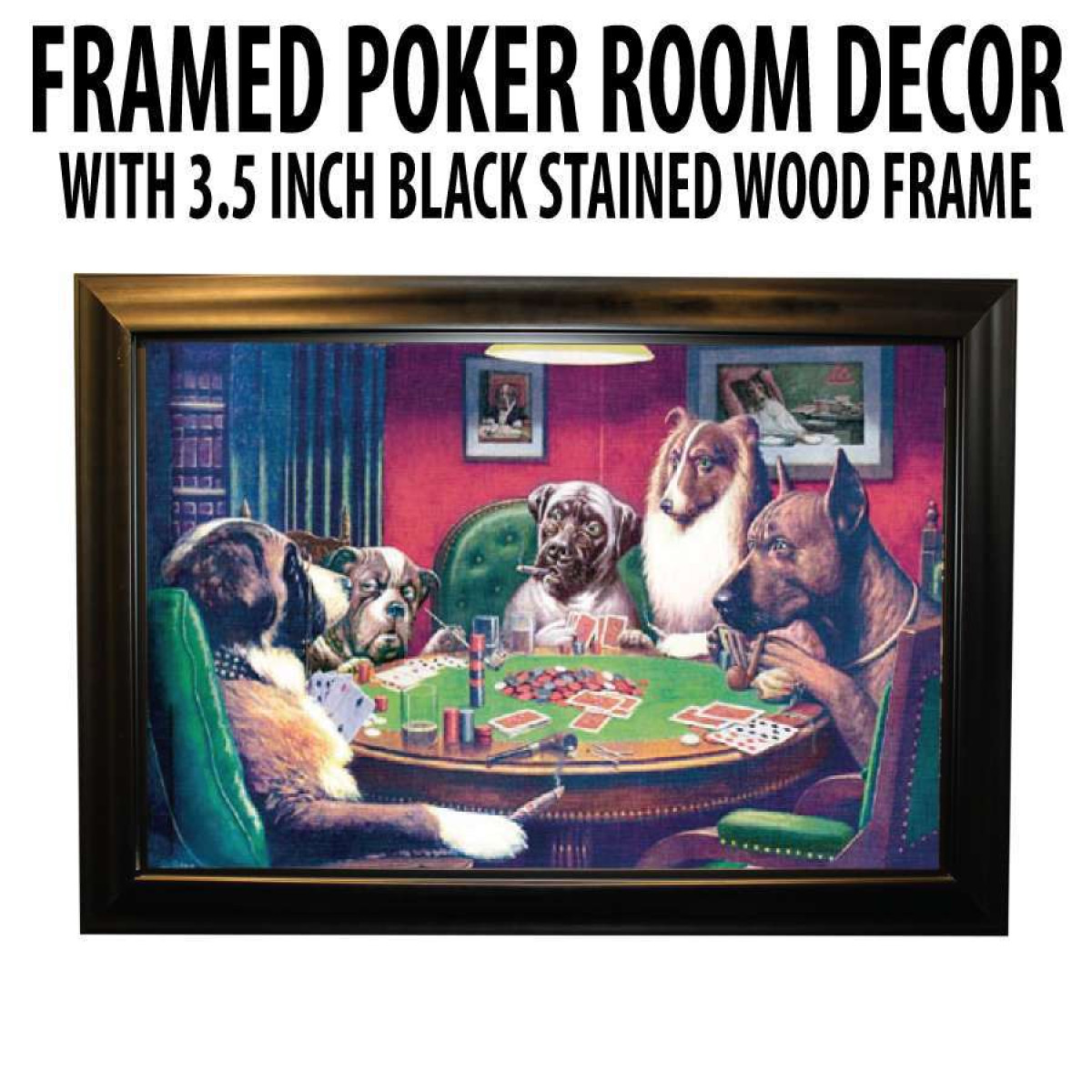 Framed Poker Art Straight Poker Supplies