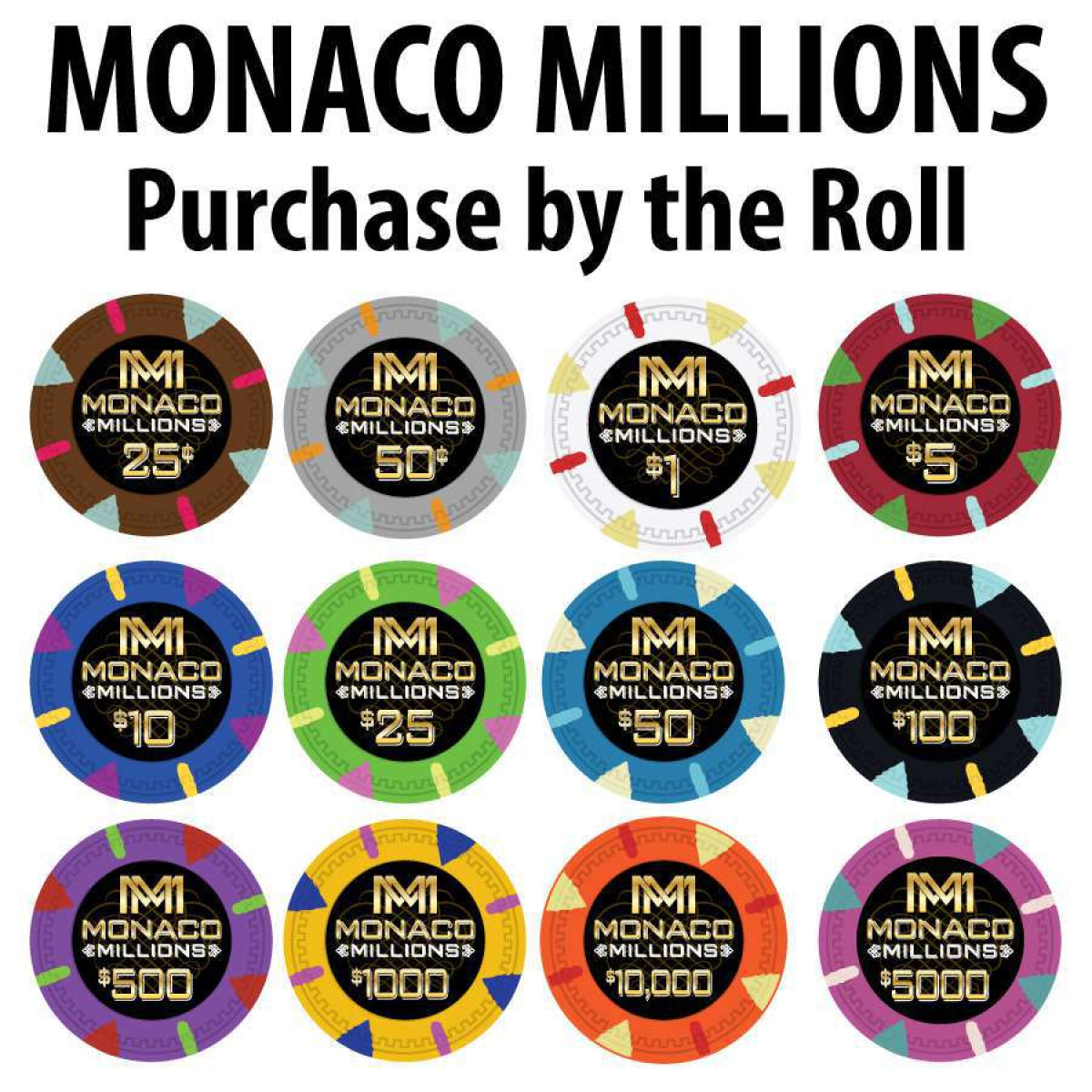 Monaco Millions Poker Chips | Straight Poker Supplies | Poker Chip ...