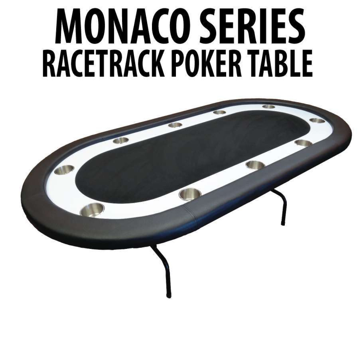 96"x48"x4" 10-player Racetrack Custom Poker Tables 