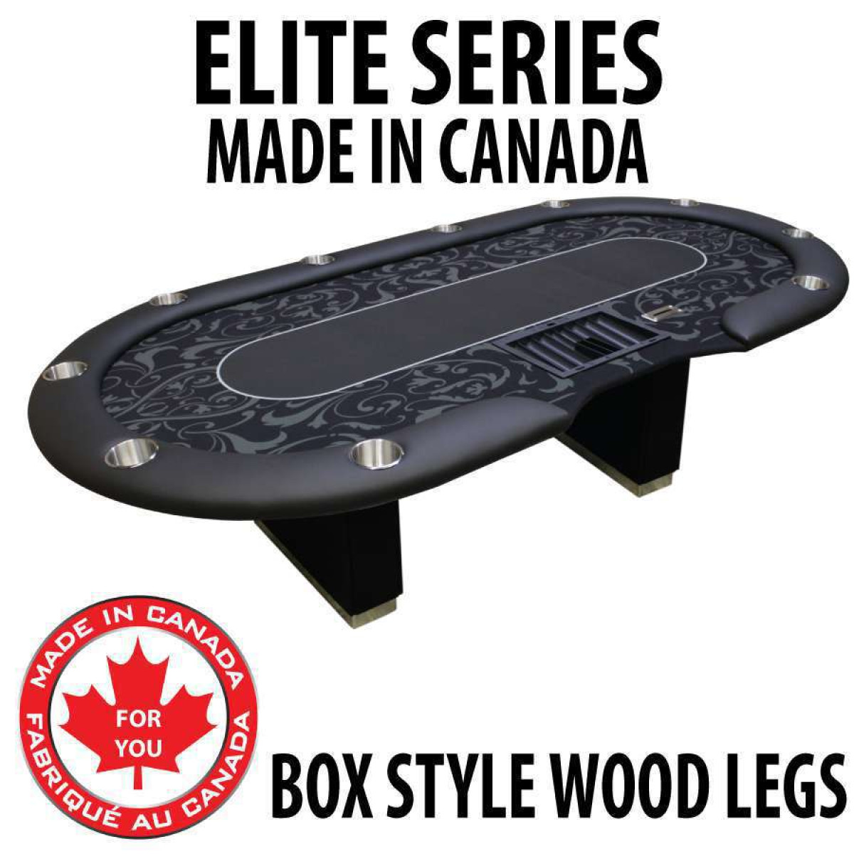 Black Elite Poker Table Poker Tables Straight Poker Supplies