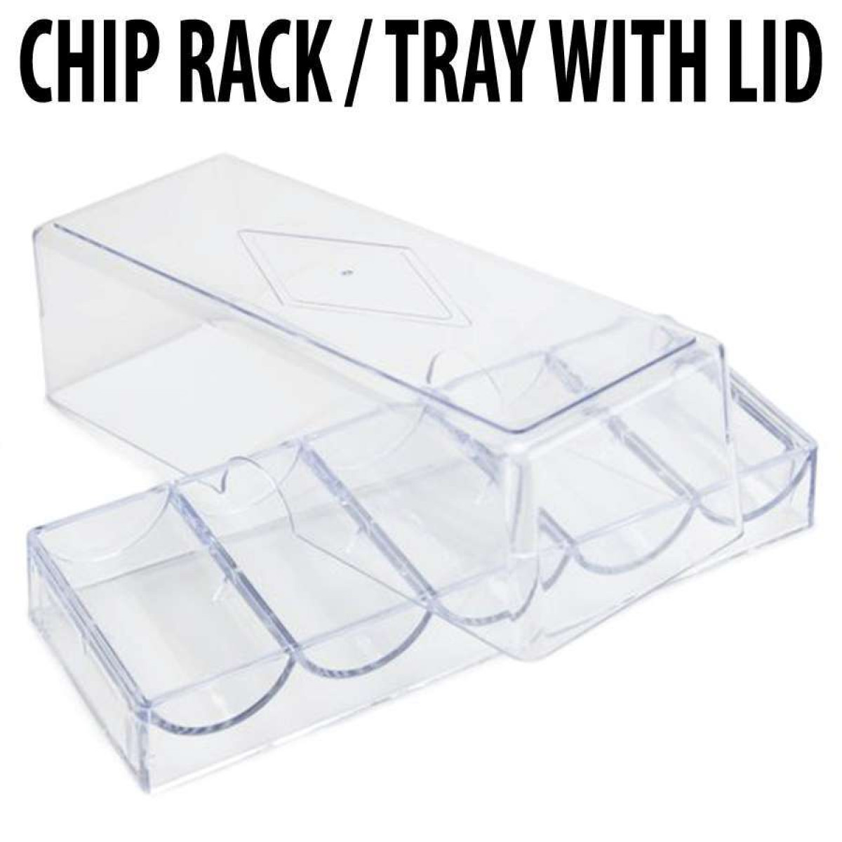 Poker Chips Case Tray Clear Transparent 