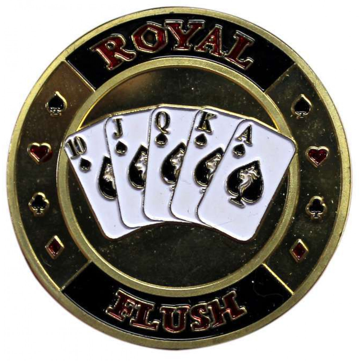 ROYAL FLUSH gold color Poker Card Guard Protector 