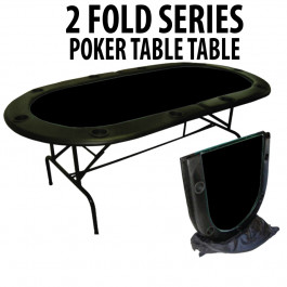 2 Fold Series 10 Player Folding Poker Table BLACK
