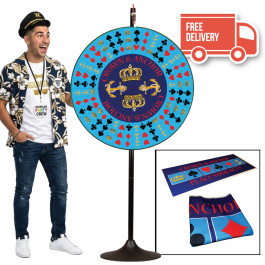 36 inch Crown & Anchor Prize Wheel with Extension Base & Layout