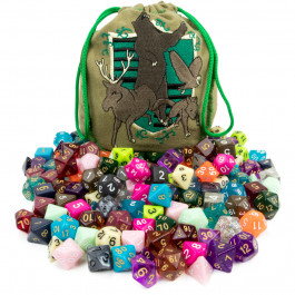 Wiz Dice Polyhedral Dice Bag of Tricks: Collection of 140 Polyhedral Dice