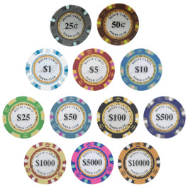 Monte Carlo Poker Chips : 14g Chips : Sold by the roll