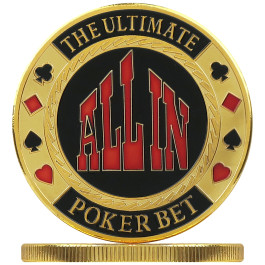 Poker Protector Card Guard Cover in Capsule :  All In Gold 