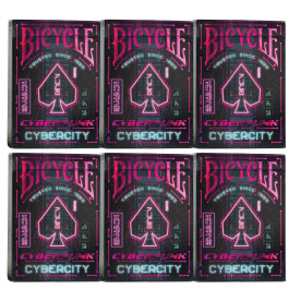 Bicycle Playing Cards 6 Deck Cyberpunk Cyber City Design Special Buy 