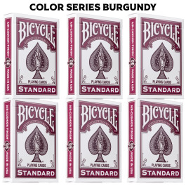 Bicycle Playing Cards 6 Deck Color Series Burgundy Special Buy 