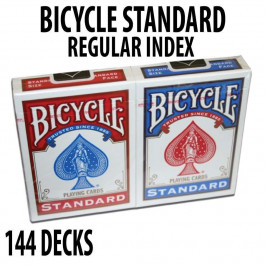 Bicycle Rider Back Plastic Coated Playing Cards 144 Decks Red & Blue Standard