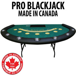 Pro Blackjack table with Casino Dye Sublimation Cloth Steel Legs