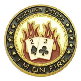 Poker Protector Card Guard Cover in Capsule :  Burning Cards I'm on Fire