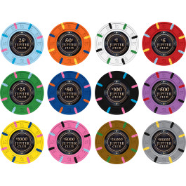 Jupiter 43mm  Poker Chips : 11g Chips : Sold by the roll