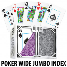 Copag Playing Cards Unique Design Poker Purple/Grey Jumbo Index