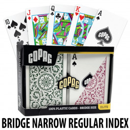 Copag Playing Cards Elite Bridge Green/Burgundy Regular Index
