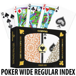 Copag Playing Cards Elite Poker Orange/Brown Regular Index