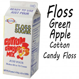 Cotton Candy Floss - Green Apple 3.25 Lbs carton 
