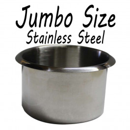 Stainless Steel Jumbo size Cup Holder for Poker or Blackjack Table