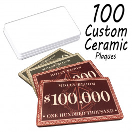 Custom Ceramic Poker Chip Plaques 40g Chips : 100 Plaques