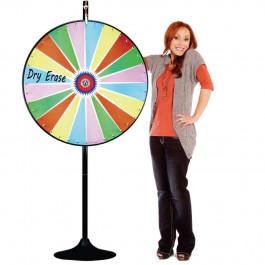 36 Inch Dry Erase Colour Prize Wheel  with Bonus Extension Base 