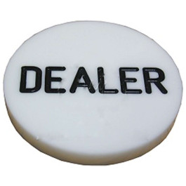 White Plastic Dealer Button