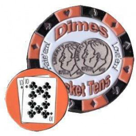 Poker Protector Card Guard Cover : 10-10 Dimes