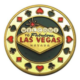 Poker Protector Card Guard Cover in Capsule :  Fabulous Las Vegas