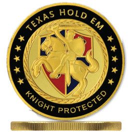 Poker Protector Card Guard Cover in Capsule :  Knight Protected Texas Holdem