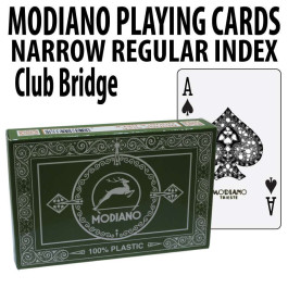 Modiano Club Bridge Regular Index 2 Decks - Green Burgundy