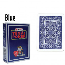 Modiano Texas Holdem Poker Wide Jumbo Index - Single Deck Blue