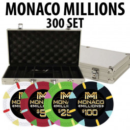 Monaco Millions 300 Poker Chip Set with Alum case