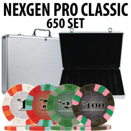 Nexgen Pro Classic Poker Chips 650 W / Aluminum Case