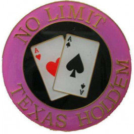 Poker Protector Card Guard Cover : No Limit Texas Holdem Pink