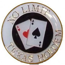 Poker Protector Card Guard Cover : No Limit Texas Holdem White