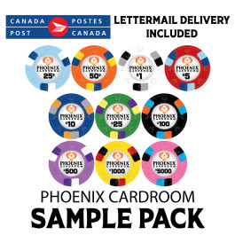 Phoenix Cardroom Poker Chips Clay SAMPLE PACK 10 CHIPS