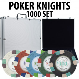 Poker Knights 1000 Poker Chip Set W/ Aluminum Case
