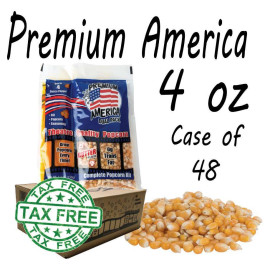 Premium America Theatre Quality Popcorn packs 4oz Case of 48