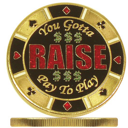 Poker Protector Card Guard Cover in Capsule :  Raise You Gotta Pay To Play