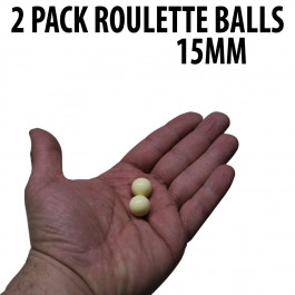 Roulette balls pack of two 0.65 inch size (15 mm)