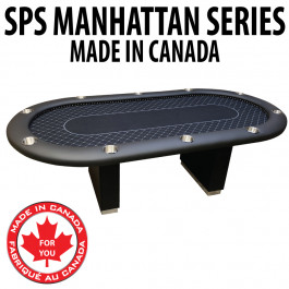 Poker Table SPS Manhattan Full Rail - Black Crown Cloth