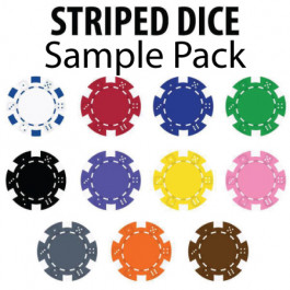 Striped Dice Poker Chips Sample Pack 11 Chips