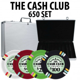 Cash Club 650 Poker Chip Set W/ Aluminum Case